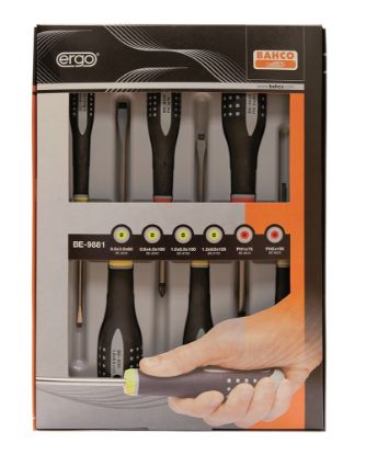 Afbeeldingen van BAHCO Schroevendraaierset pozi/gleuf ERGO 6x