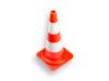 Afbeeldingen van FOLIEFOL Verkeerskegel/pilon harde PE 50CM met witte band