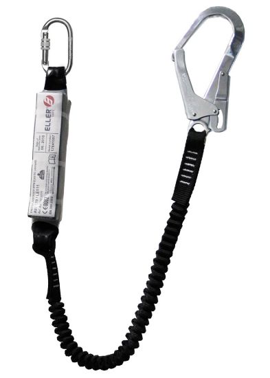 Afbeeldingen van ELLERsafe Elastische vanglijn LE111 karabijnhaak/pijphaak 2M 140kg