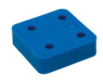 Afbeeldingen van GEBR. BODEGRAVEN Drukplaat KS zonder sleuf blauw 20MM 70X70MM