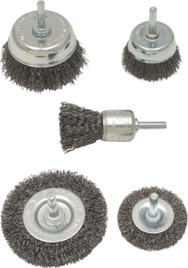 Afbeeldingen van IRONSIDE Staaldraadborstelset stift 6MM 5x