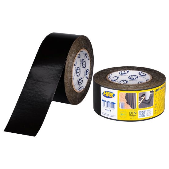 Afbeeldingen van HPX PE tape UV-bestendig zwart 60MM 25M