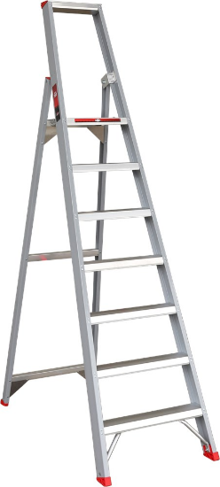 Afbeeldingen van KELFORT Plateautrap enkel oploopbaar 7 treden 166CM