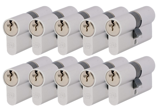 Afbeeldingen van OXLOC Profielcilinder dubbel O3 vernikkeld 30/30MM P10 SKG**