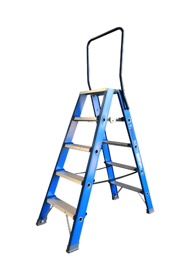 Afbeeldingen van ASC Dubbele trap Premium 2X5 met beugel 1,25M stahoogte