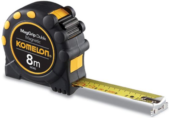 Afbeeldingen van KOMELON Rolmaat MagGrip Dublx 8M 25MM staal/nylon