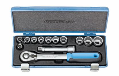 Afbeeldingen van GEDORE Dopsleutelset ½" D 19 KMU-20 UD-profiel 10-24MM 13x
