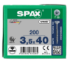 Afbeeldingen van SPAX Spaanplaatschroef verzonkenkop WIROX deeldraad T20 3,5X40MM