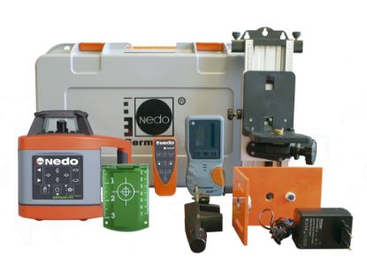 Afbeeldingen van NEDO Rotatielaser SIRIUS 1 HV green set 2 inclusief baakklem, doelplaat, wandhouder, verticaalhouder, afstandsbediening, accu´s, lader en koffer laser-klasse 3R 471952