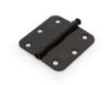 Afbeeldingen van Scharnier rond + losse pen zwart 76X76MM