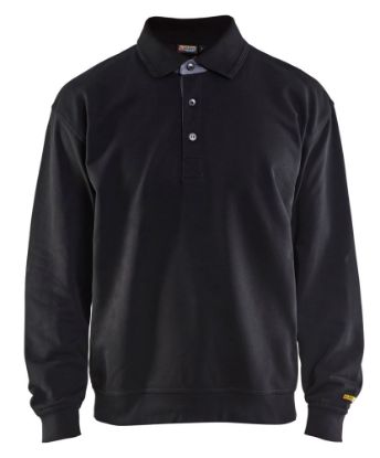 Afbeeldingen van BLÅKLÄDER Polo sweatshirt 3370 zwart 2XL