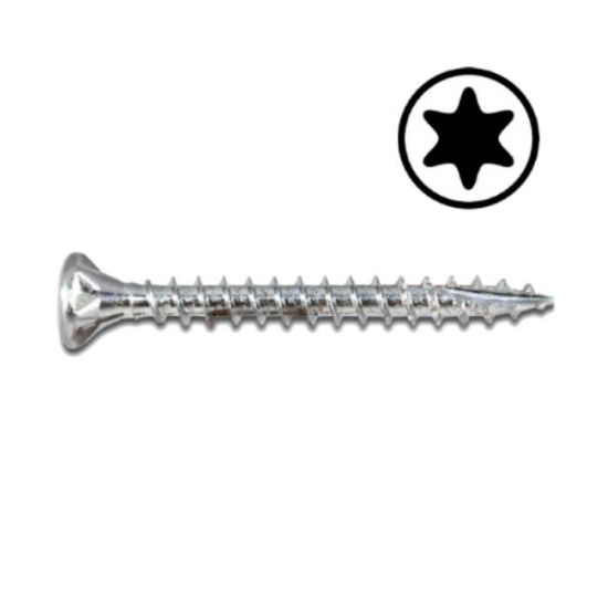 Afbeeldingen van WOFIX Spaanplaatschroef VZ T20 fijn 4X60/36MM