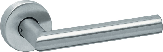 Afbeeldingen van OXLOC Deurkruk + rozet L-model Tilburg RVS PE 37-42MM