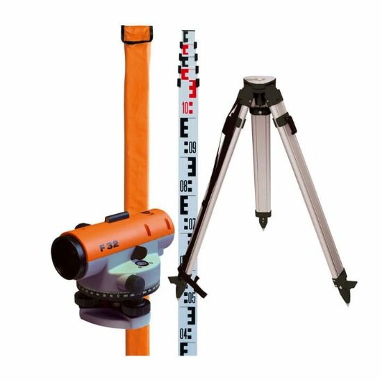 Afbeeldingen van NEDO Waterpasinstrument set F32 met 5M baak + aluminium statief 466105