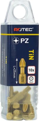 Afbeeldingen van ROTEC Torsionbit ¼" PRO C6,3 TiN PZ 25MM 10x