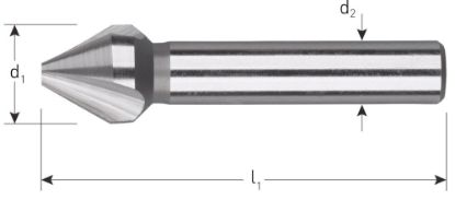 Afbeeldingen van ROTEC Verzinkfrees HSS-G 60° DIN334-C