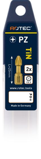 Afbeeldingen van ROTEC Torsionbit ¼" PRO C6,3 TiN PZ 25MM 2x