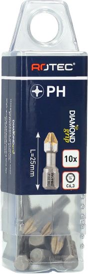Afbeeldingen van ROTEC Torsionbit ¼" PRO C6,3 DIAMOND PH 25MM 10x
