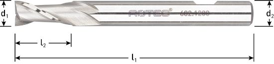 Afbeeldingen van ROTEC Spiebaanfrees HSS-E DIN844 lang ongecoat