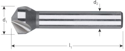Afbeeldingen van ROTEC Verzinkfrees HSS-G 120° vorm C