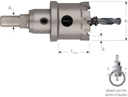 Afbeeldingen van ROTEC Gatfrees HM Easy TMax=26MM