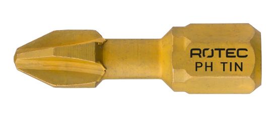 Afbeeldingen van ROTEC Torsionbit ¼" PRO C6,3 TiN PH 25MM 10x
