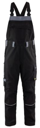 Afbeeldingen van BLAKLÄDER Bretelbroek vlamvertragend 2861 zwart/grijs