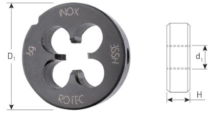 Afbeeldingen van ROTEC Ronde snijplaat HSS-E INOX DIN-EN22568