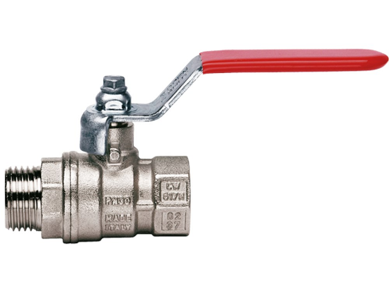 Afbeeldingen van Kogelkraan 1" rood ST BI/BUI