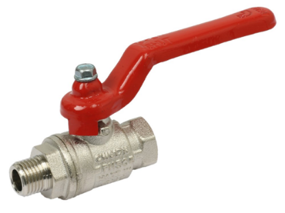 Afbeeldingen van Kogelkraan ¼" rood BI/BU
