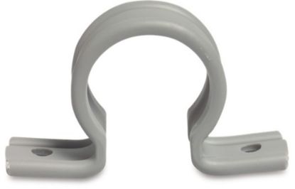 Afbeeldingen van Zadel PVC grijs klik 32MM