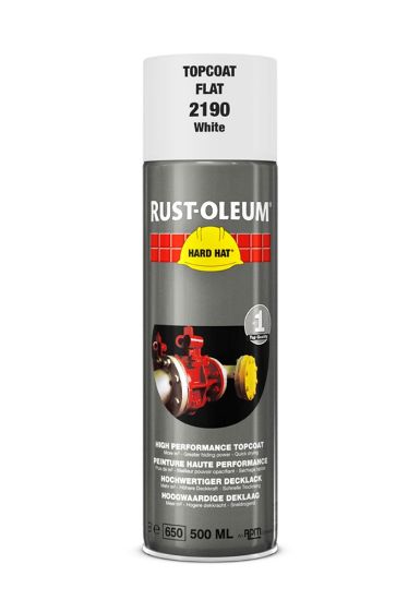Afbeeldingen van RUST-OLEUM Deklaag RAL9010 matwit 500ML