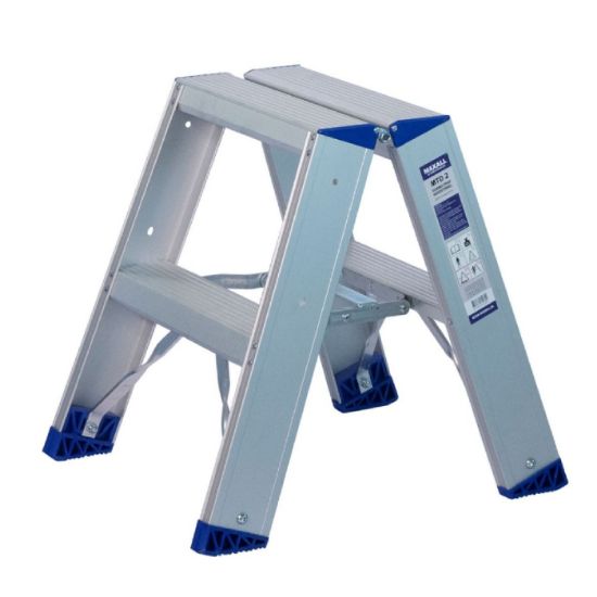 Afbeeldingen van Dubbeltrap industrieel 2 treden excl beugel